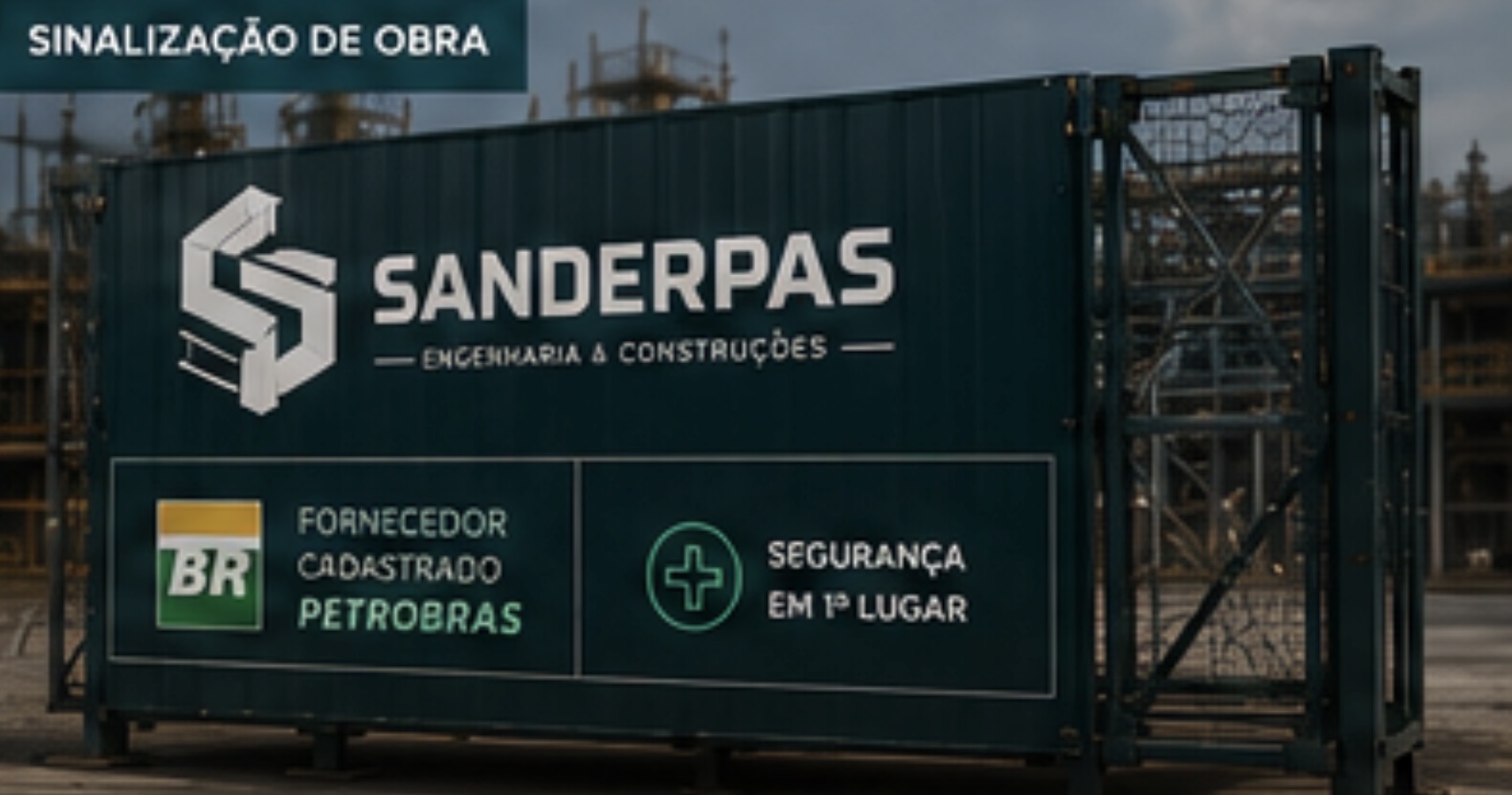 Sinalização de obra SanderPas